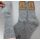 Nowegersocken mit Pl&uuml;chsohle graumeliert