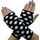 Damen Handstulpe Punkte und uni