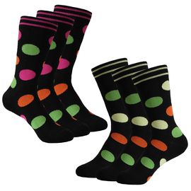 Damensocken mit bunten Punkten