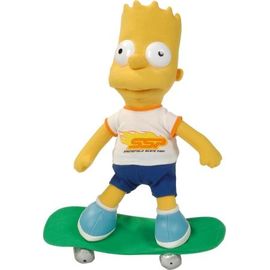 Plüschfigur Bart Simpson auf Skateboard